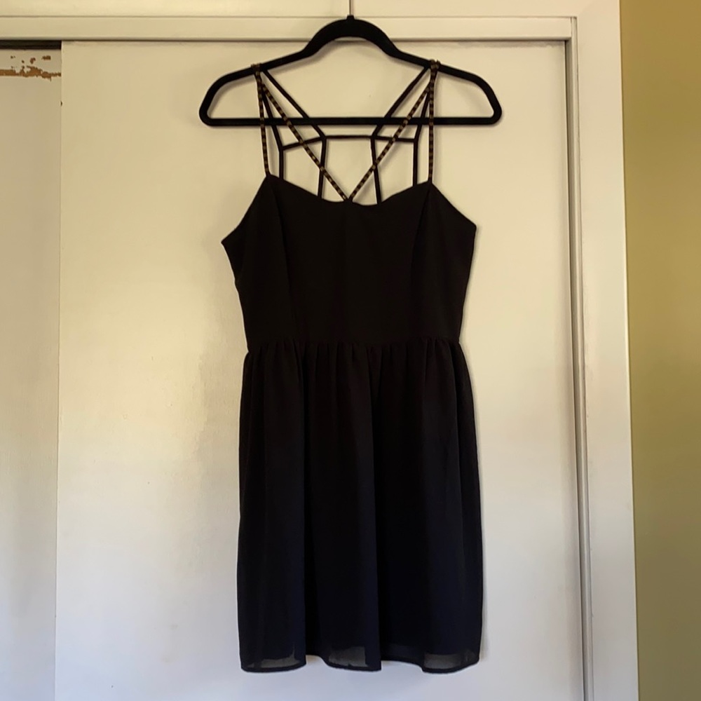 NWT love mark black mini dress. Size medium.